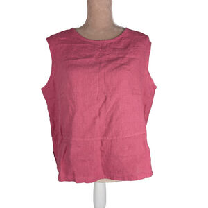 NWT Bryn Walker Size Large Isola 100% Linen Sleeveless Tank Top Beachy Classic